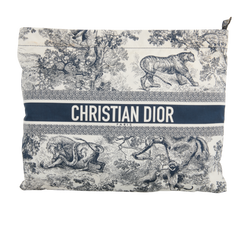 Christian Dior Pouch, Nylon, Blue/White, 2*